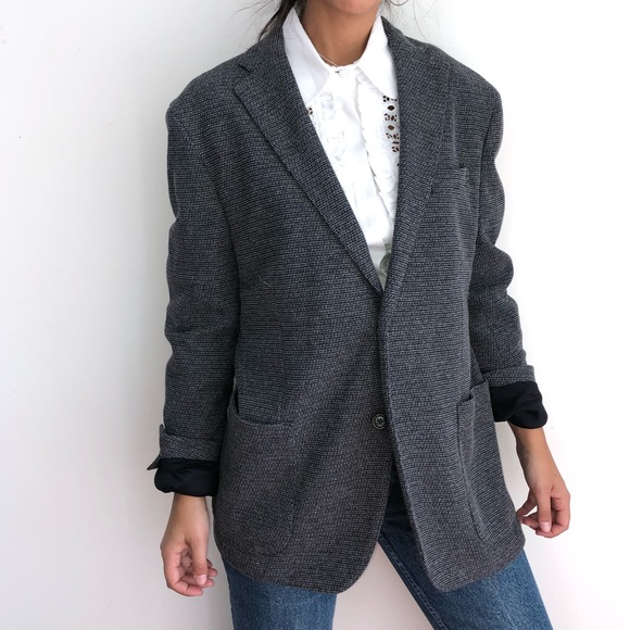 Eleventy gray tweed oversized blazer S-L - Picture 4 of 8